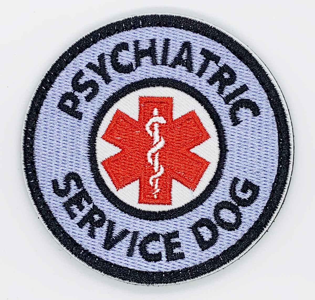 Psychiatric Service Dog Patch Hook & Loop.   Size: 8cm
