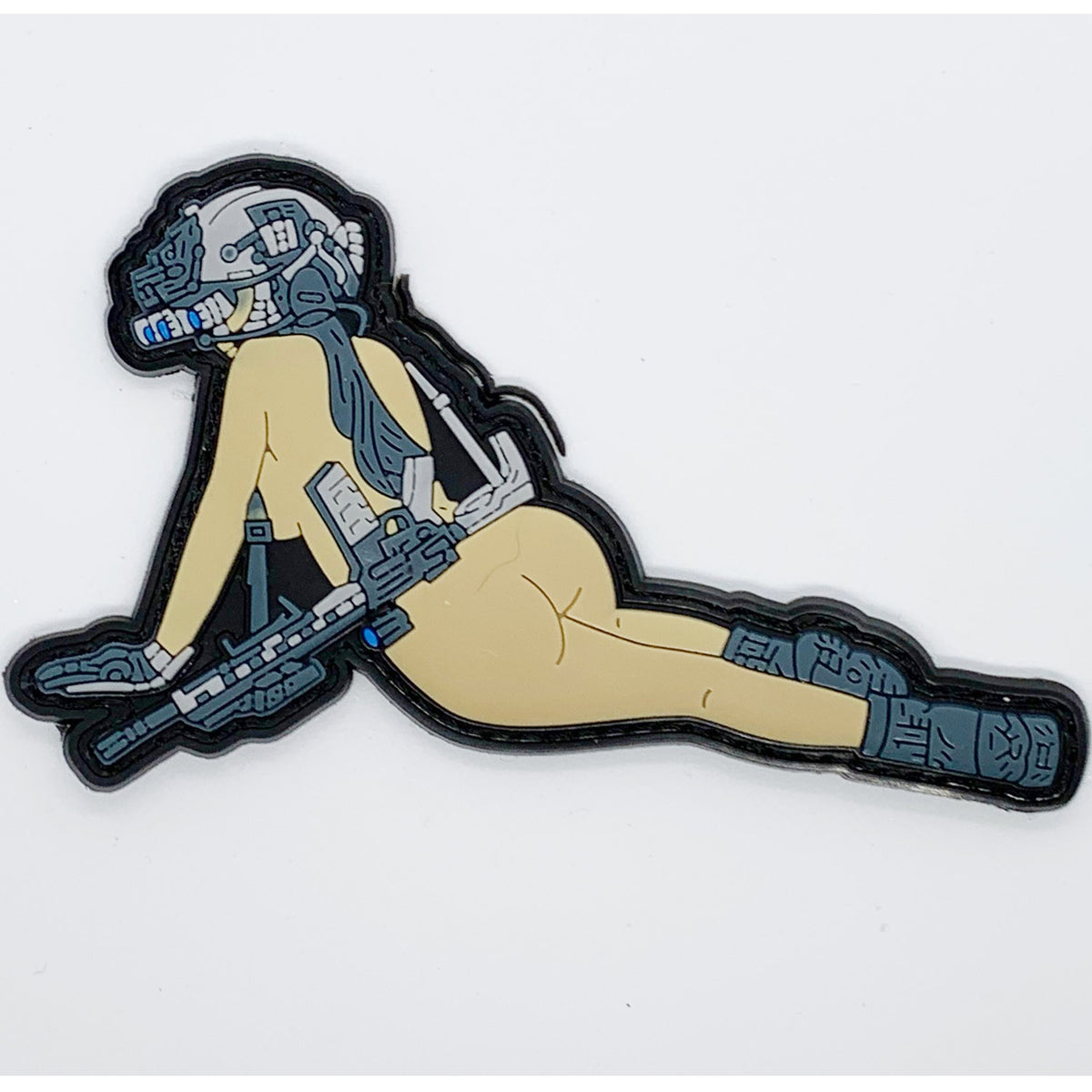 Sexy Lady Combat PVC Patch.   Size: 11x7cm
