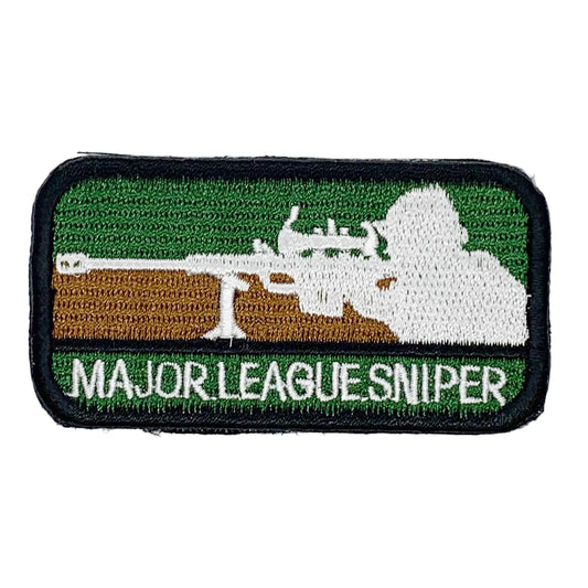 Major League Sniper Patch Hook & Loop.   Size: 8x4cm   HOOK AND LOOP BACKED PATCH(BOTH PROVIDED)
