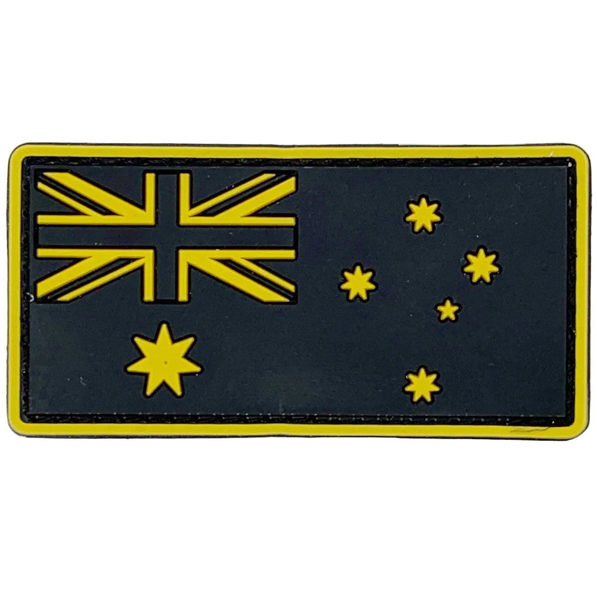 Australia Yellow Flag PVC Patch.   Size: 7.8x4cm