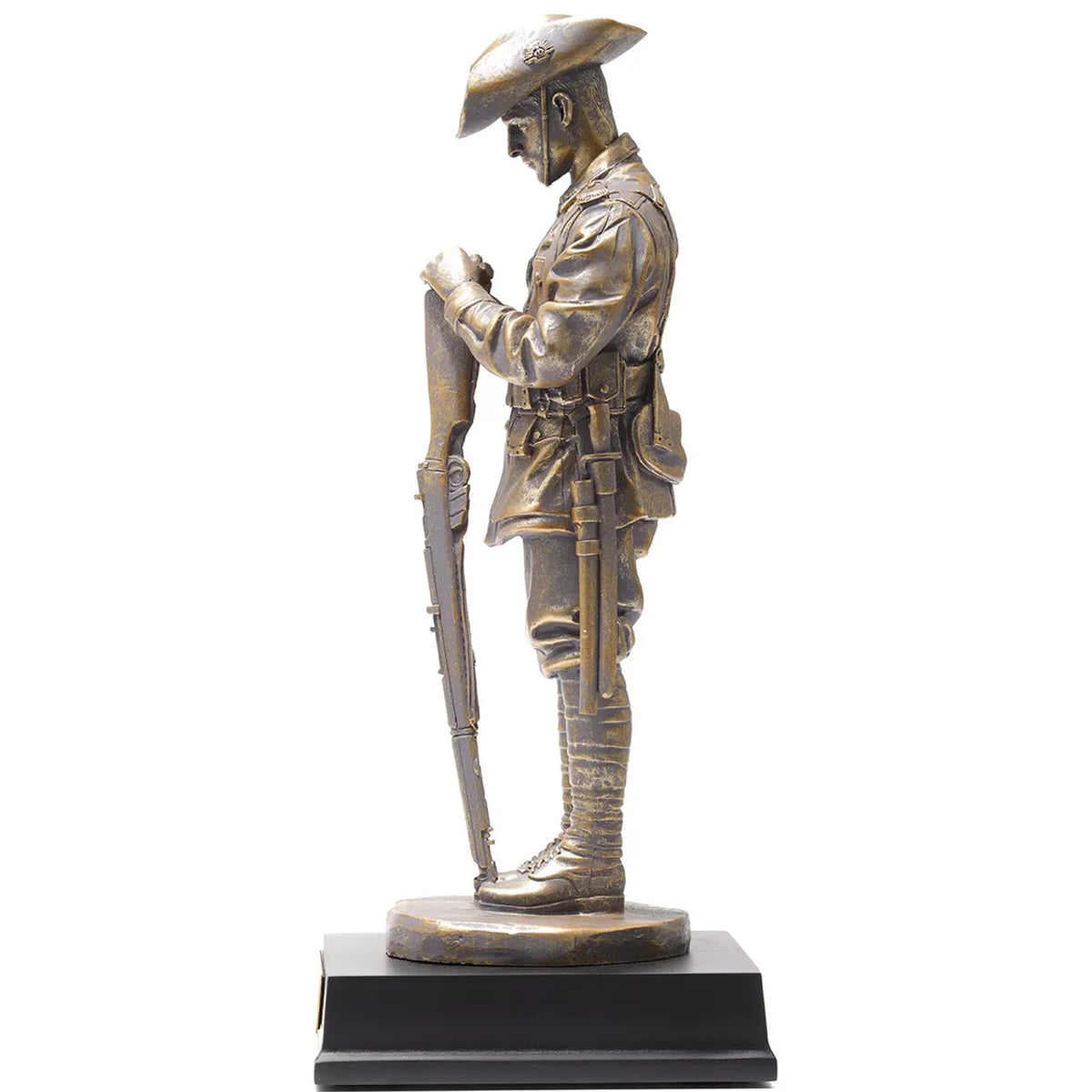 Resting on Reversed Arms Digger Figurine - Collectors Gold Edition www.moralepatches.com.au