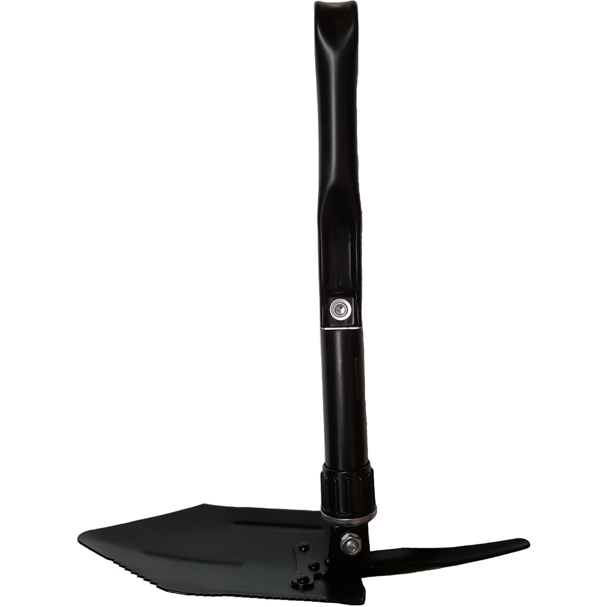 It's a great tool to take camping or add to your cadet field kit  Ergonomically designed handle  3 stage fold up with lock mechanism  Shovel  Emergency saw  Folding pick  Carry bag included