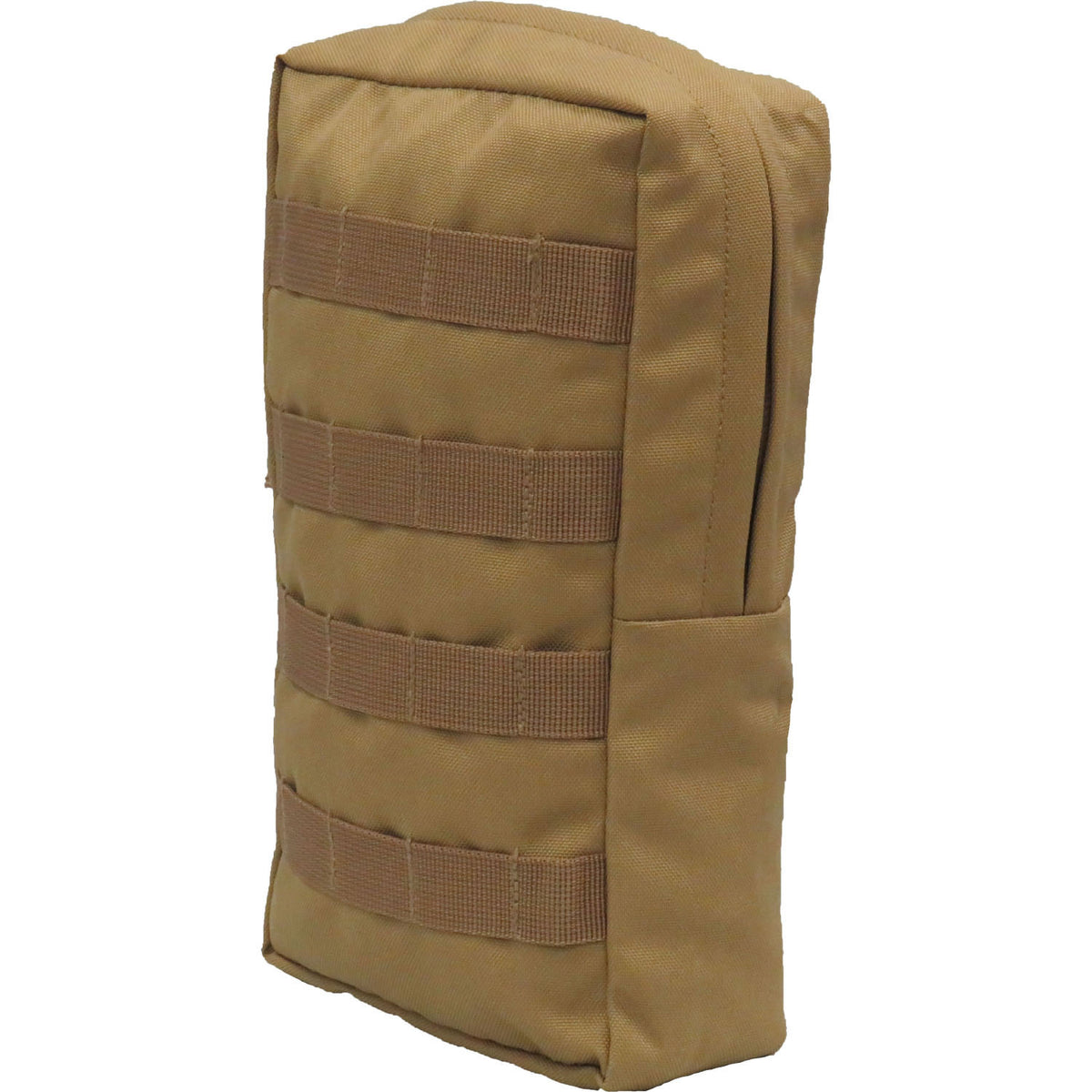 Fully MOLLE compatible  Drainage holes on the base  Heavy duty 900D 2 coats PU fabric  #10 rope pull zips  32x16x8cm