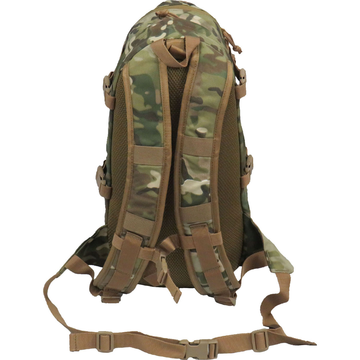 12L capacity  Heavy duty 900D 2 coats PU fabric  Neoprene insulated  Flat opening front pocket with organiser  Bonus 2L wide mouth EVA bladder with neoprene hose cover  Side compression straps  Front attachment straps  Heavy duty shock cord  Breathable foam mesh back  Padded shoulder straps with sternum strap