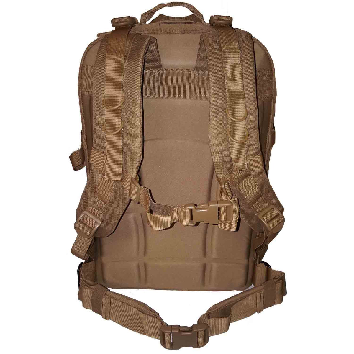 Stomp medical backpack comes in 3 different colours  Made with heavy duty fabric for strength and abrasion resistance  Flat layout panels for easy access and fast response  Multiple pockets, pouches and straps for custom gear placement  Padded EVA composite back with padded, contoured and adjustable shoulder straps and hip belt  Dimensions: 53x40x25cm