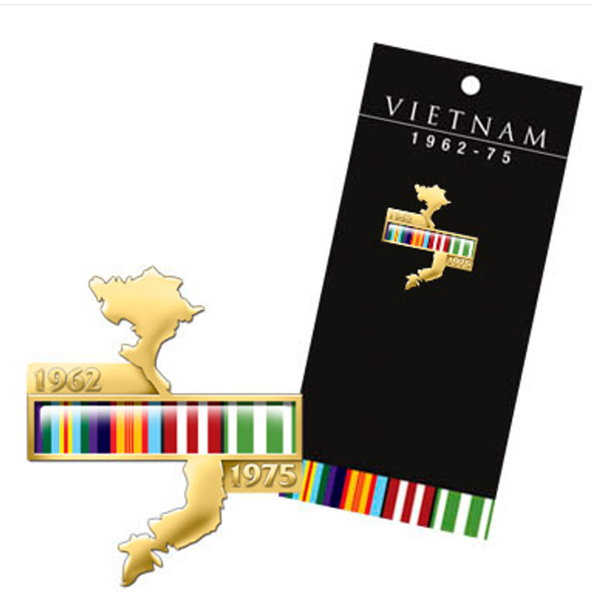 The exceptional Vietnam Map Lapel Pin On Card. This stunning new Vietnam collection for 2011 features two iconic designs, the image of the Australian Vietnam Forces National Memorial in Canberra with the words that are inscribed on the memorial, and a map of Vietnam combined with the ribbons of the Vietnam campaign medals. www.moralepatches.com.au