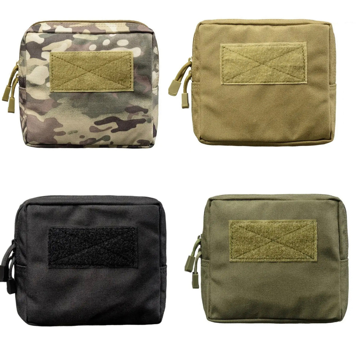 This is the perfect MOLLE pouch for attaching to your field gear.  It's great for holding lots of items such as your mobile phone, snacks, tourniquets, notebooks and more.  Main compartment with heavy duty zip  1 internal organiser pocket in main compartment  Fit patches on the front, patch space size is 10.5x5cm  5cm deep x 16.5cm wide x 15cm high www.moralepatches.com.au