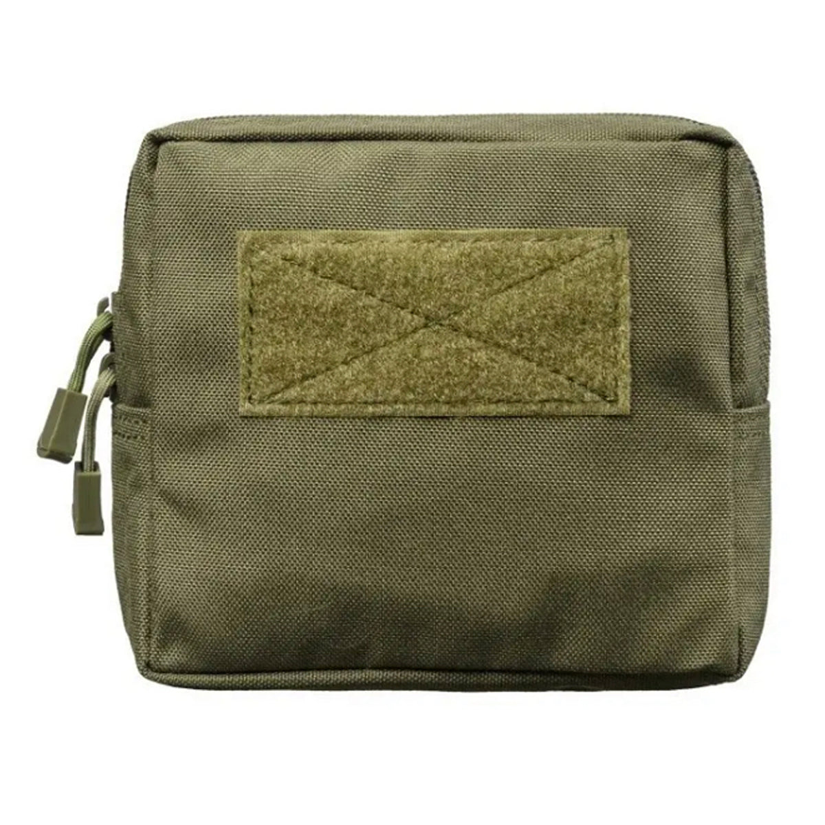 This is the perfect MOLLE pouch for attaching to your field gear. It's great for holding lots of items such as your mobile phone, snacks, tourniquets, notebooks and more. Main compartment with heavy duty zip 1 internal organiser pocket in main compartment Fit patches on the front, patch space size is 10.5x5cm 5cm deep x 16.5cm wide x 15cm high www.moralepatches.com.au