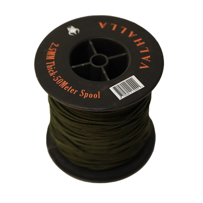 - 2.5mm thick Hoochie cord  - 50m in total length www.moralepatches.com.au