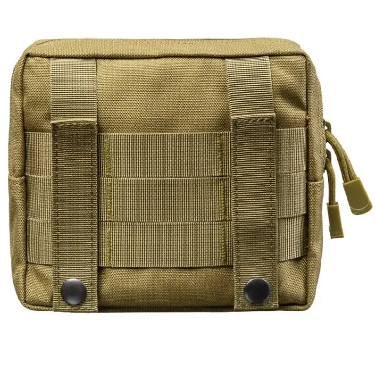 This is the perfect MOLLE pouch for attaching to your field gear. It's great for holding lots of items such as your mobile phone, snacks, tourniquets, notebooks and more. Main compartment with heavy duty zip 1 internal organiser pocket in main compartment Fit patches on the front, patch space size is 10.5x5cm 5cm deep x 16.5cm wide x 15cm high www.moralepatches.com.au