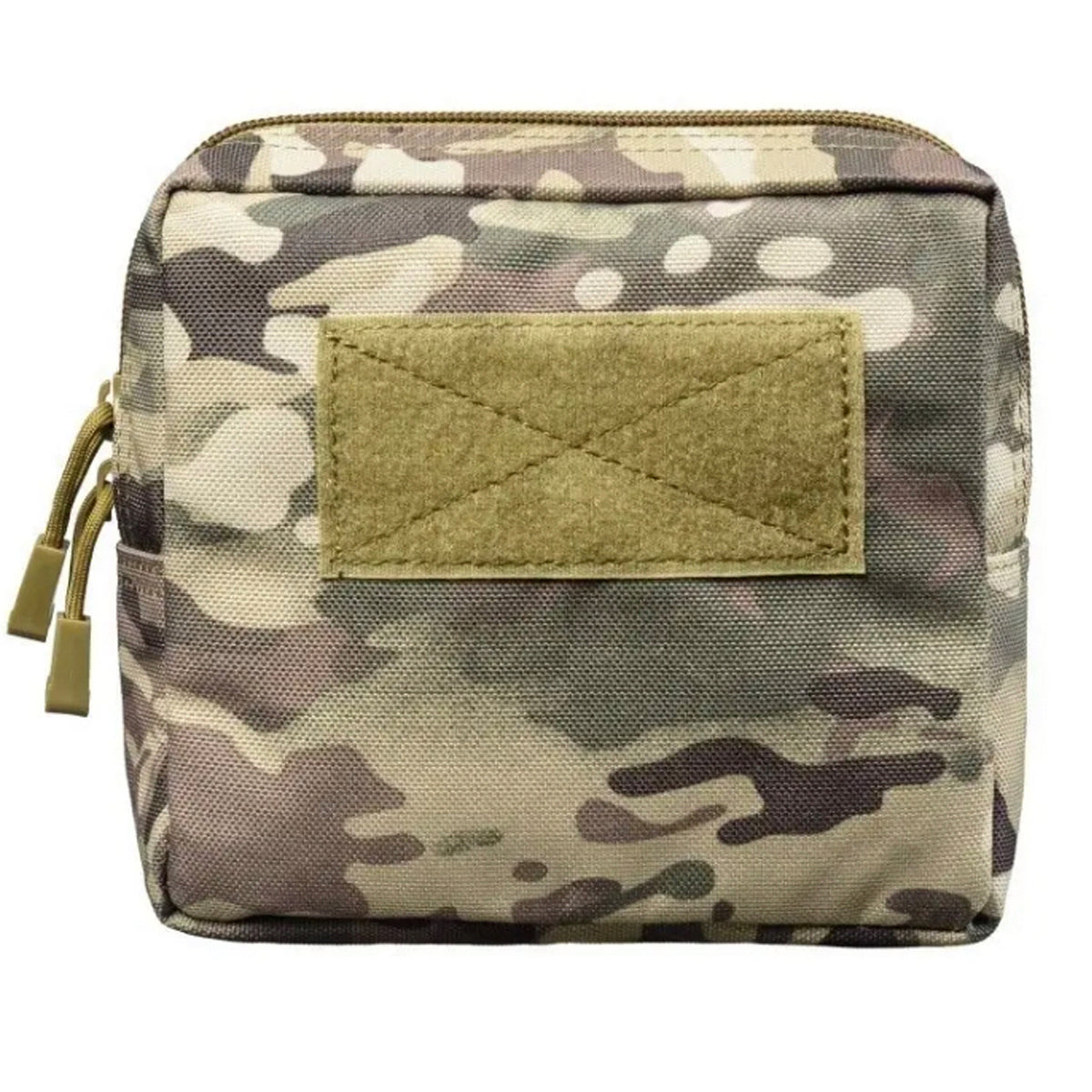 This is the perfect MOLLE pouch for attaching to your field gear. It's great for holding lots of items such as your mobile phone, snacks, tourniquets, notebooks and more. Main compartment with heavy duty zip 1 internal organiser pocket in main compartment Fit patches on the front, patch space size is 10.5x5cm 5cm deep x 16.5cm wide x 15cm high www.moralepatches.com.au