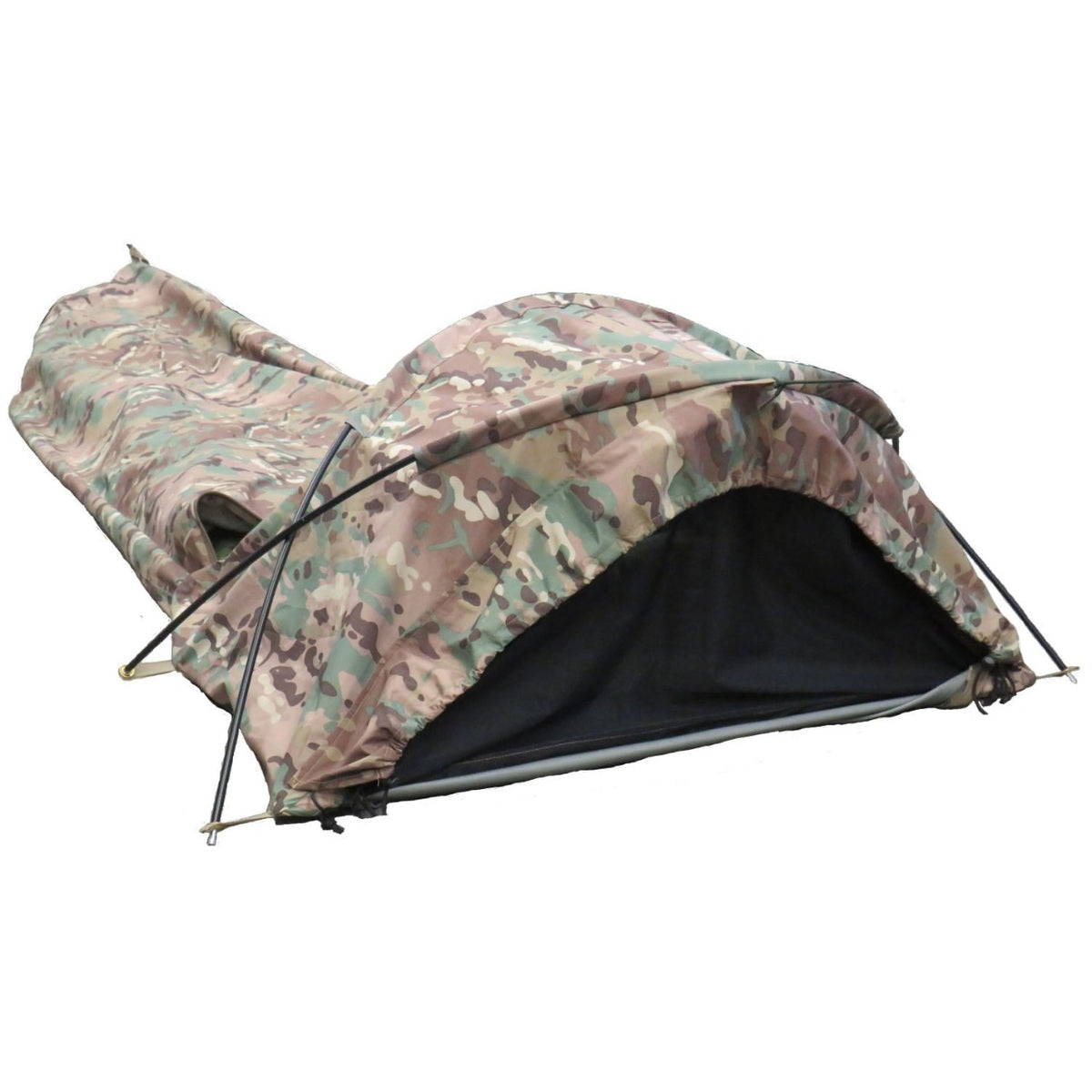 Designed & manufactured by Australian company Tactical Assault Systems (TAS) The bag is well made and features quality stitching and fittings throughout Unlike many bivi bags, the complete bivy is made from 3-layer Laminate Gammatex, no cheap lower panel fabric here! Made of 3 layer technical gammatex fabric that breathes which will help to alleviate moisture build up inside of the bivvy  It is waterproof and win