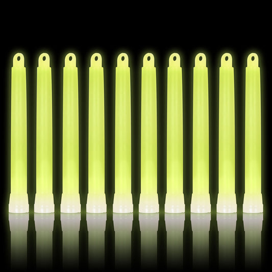 Glow In The Dark Lightsticks will emit a steady glow for up to 12 hours and come in a variety of colours.  These are great for cadets out in the field as well as used by the military for years.  Also would be a great edition to your bug out bag for survivalists.  6" / 15cm long